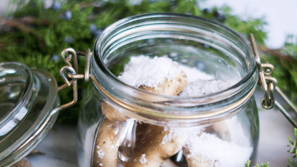 mushrooms salted