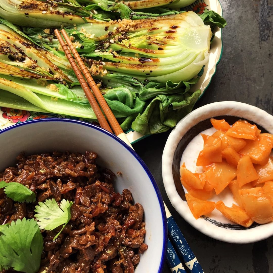 vegan chinese mushroom risotto