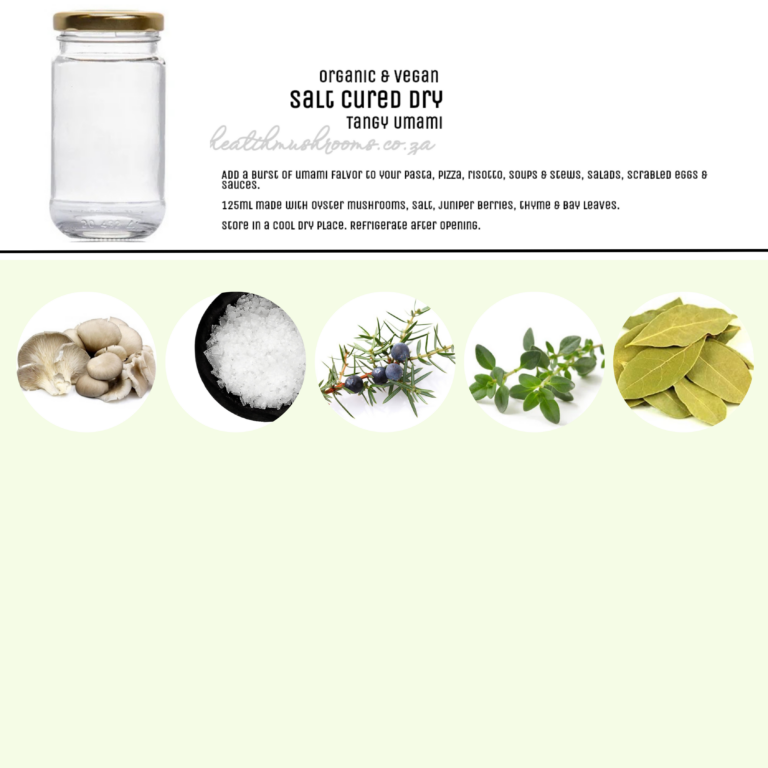 Health Mushrooms brand salt-cured dried mushrooms for cooking and umami seasoning