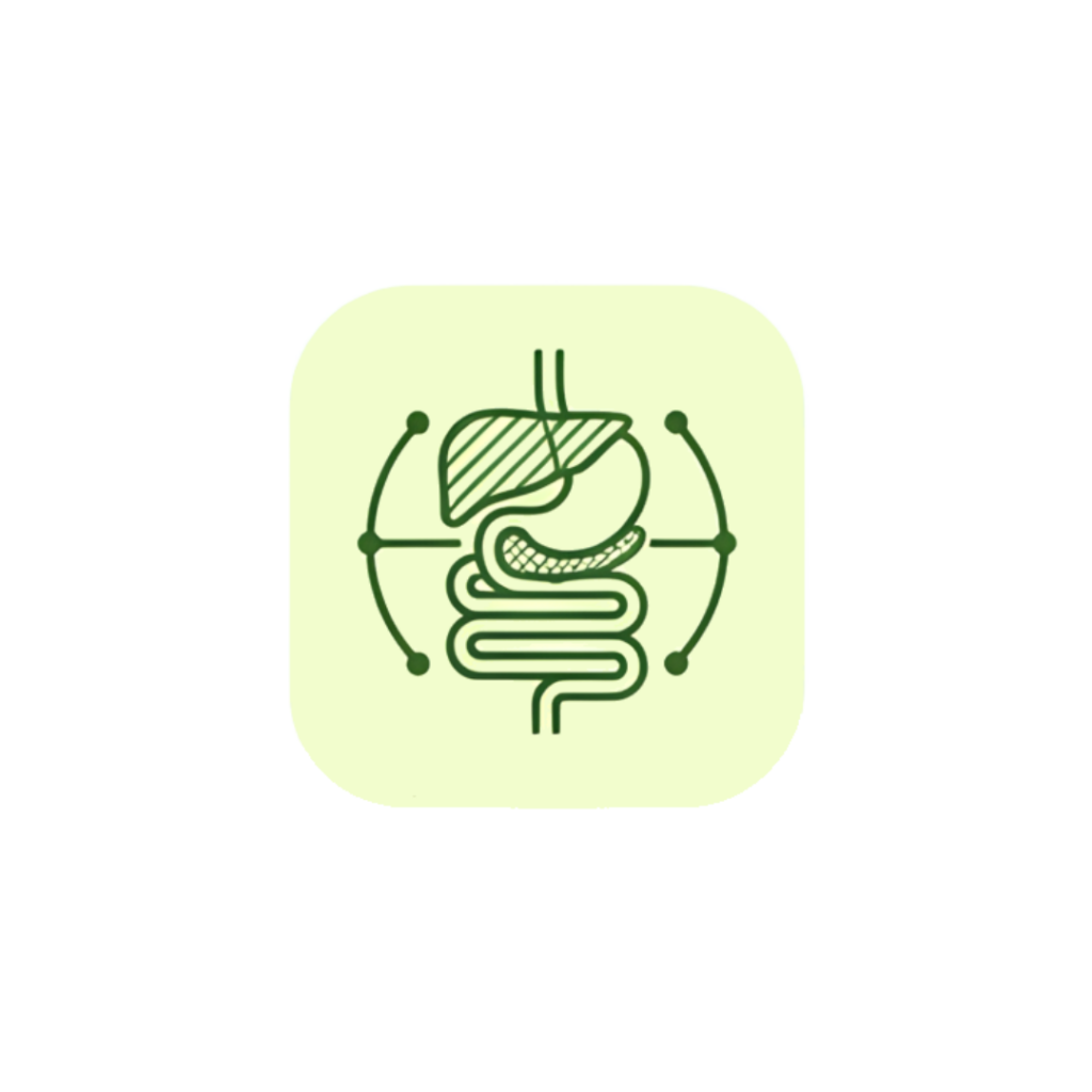 Minimalist line art icon featuring a centralized, balanced metabolic signaling node anchored across a circular grounding meridian in sage green (#589150) on a soft yellow background badge (#F2FDCD).